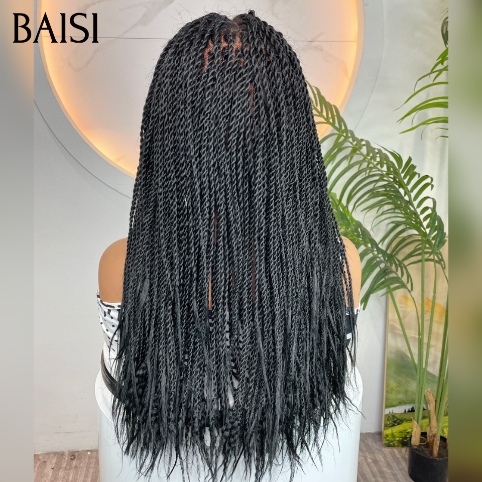Nouveau produit  Full Lace Coiffure déjà Perruque avec coiffure natte 100% Cheveux Humains