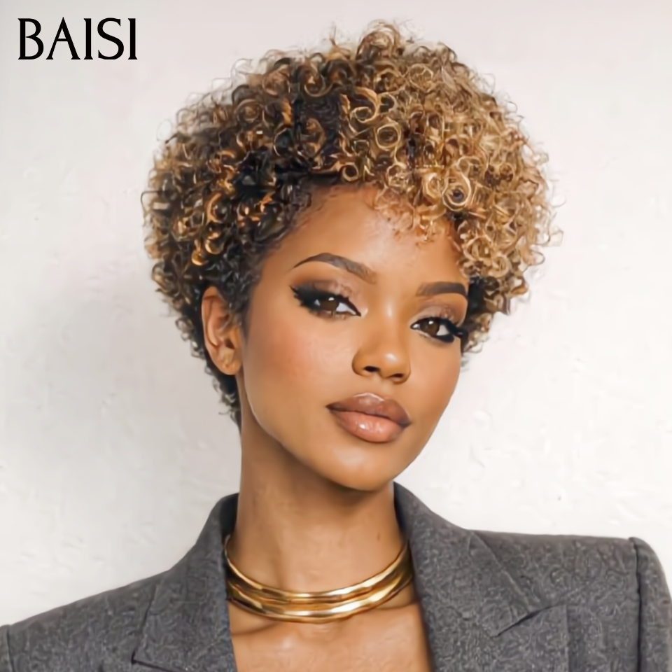 BAISI 2 Pixie Courtes 80€ pixie afro ou 4 Perruques pour revendre 310€ en 100% vrais cheveux humains