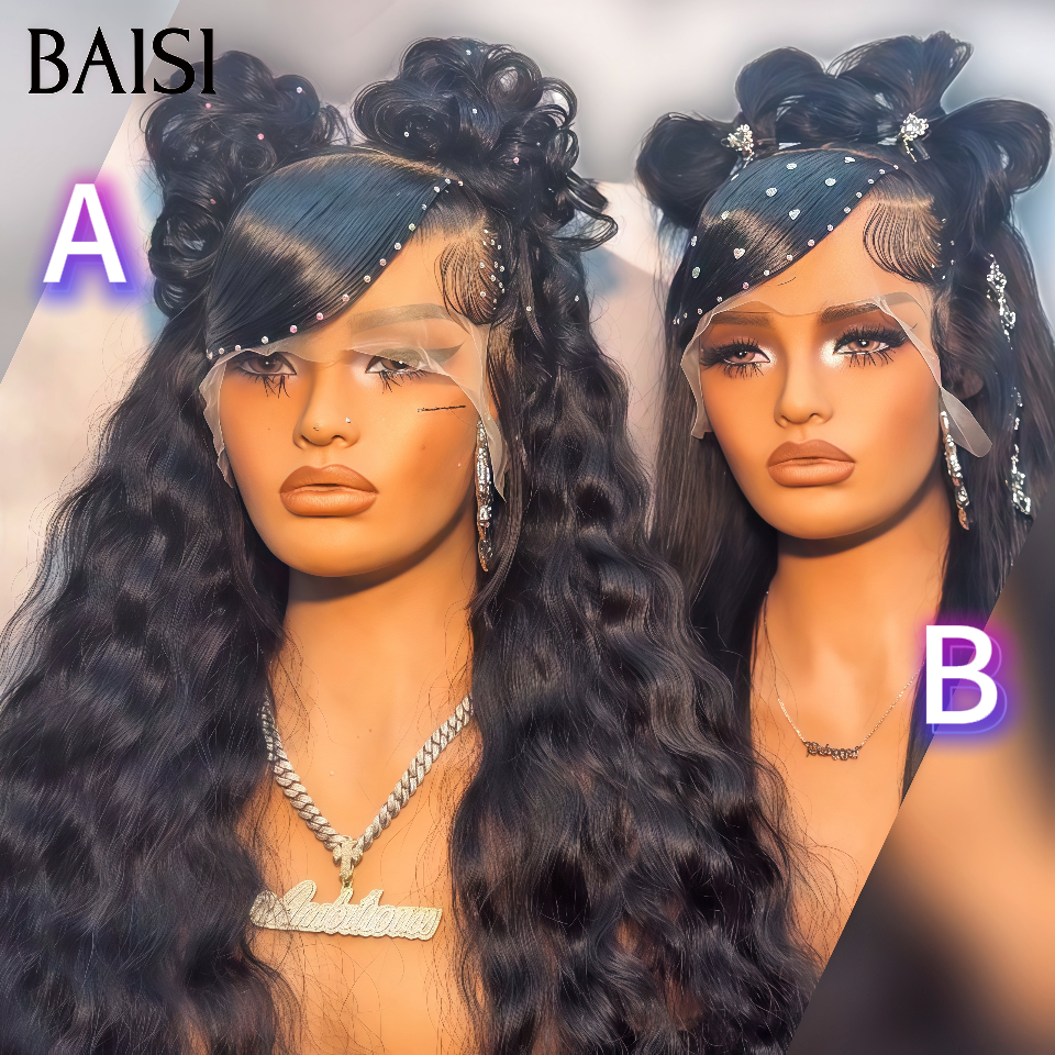 BAISI Achetez 2 perruques  minimum au prix d'usine fournisseur Perruque Naturelle Déjà Coiffée 139€ En Lace 13X4 Frontal Curly  En 100% Cheveux Humains  (Pas Besoin de Code)