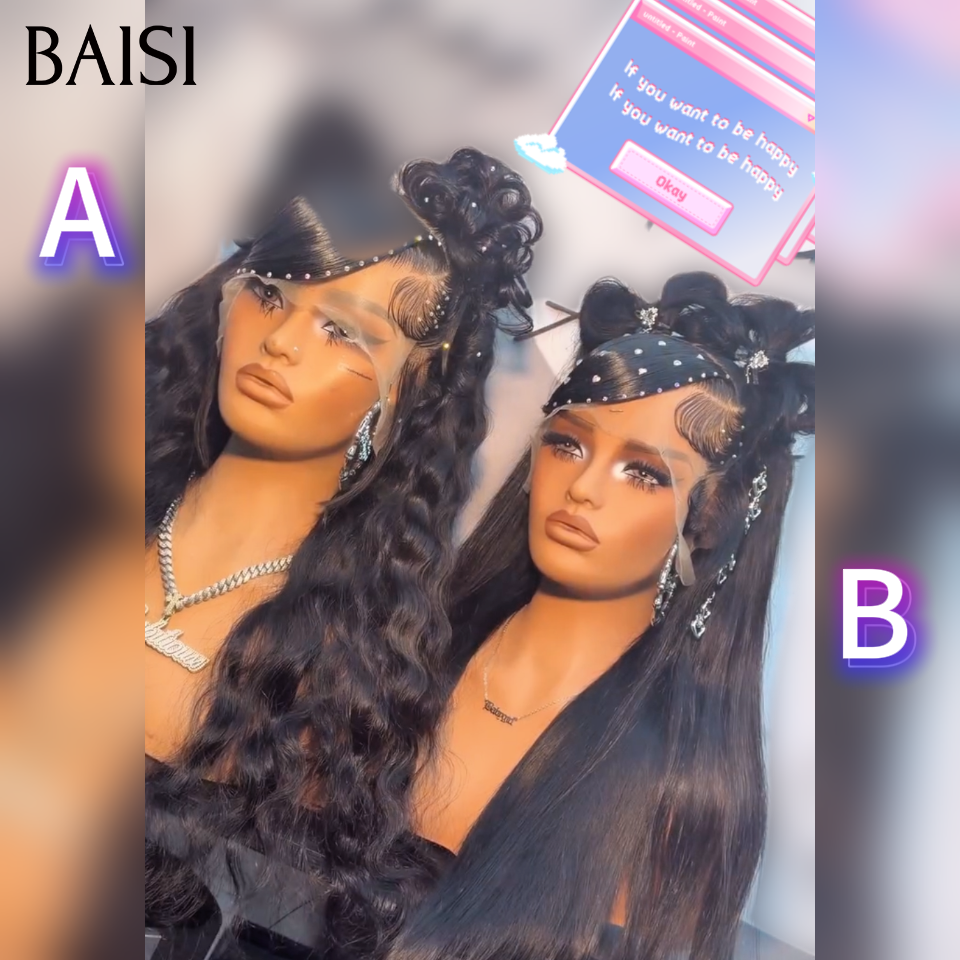 BAISI Achetez 2 perruques  minimum au prix d'usine fournisseur Perruque Naturelle Déjà Coiffée 139€ En Lace 13X4 Frontal Curly  En 100% Cheveux Humains  (Pas Besoin de Code)