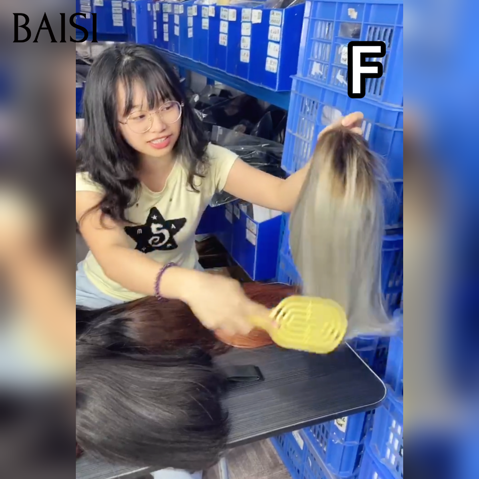 BAISI Perruque Lisse DE luxe Bob 2x6 Lace SDD BONE Straight 100% Vietname Hair Différentes couleurs En 100% Vrais Cheveux Humains