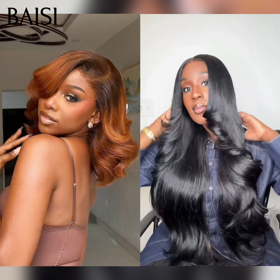 BAISI 2 Pour 99€ 4x4 lace closure egg  wave 14 pouces et blended human hair egg wave ou Perruque Bouclée Egg Wave lace closure 75€ Moitié Prix en couleur blonde En 100% Cheveux Humains