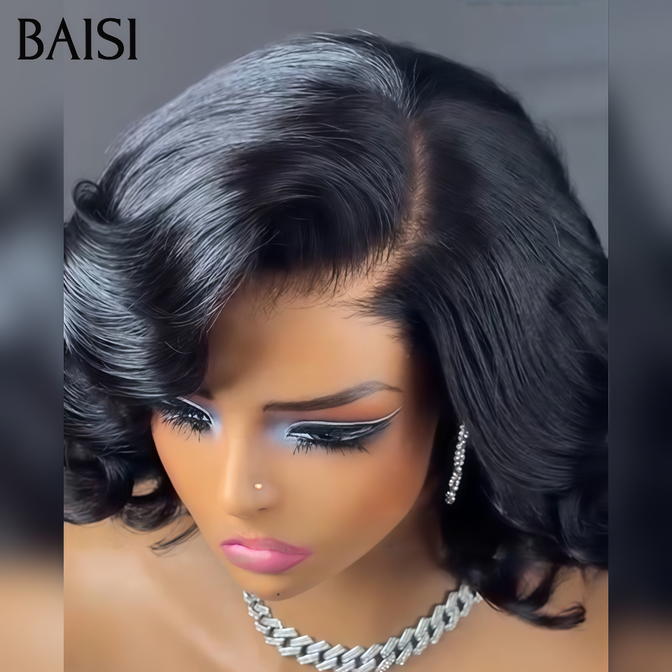 Peruca BAISI 10 polegadas Sem Cola Egg Wave preta 88€ ou 4x4 corte na moda, loiro #613, wave 8 polegadas, 200% volume