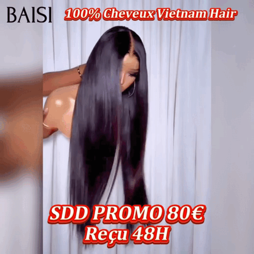 BAISI 2*6 Lace Closure Wig In 100% Human Hair