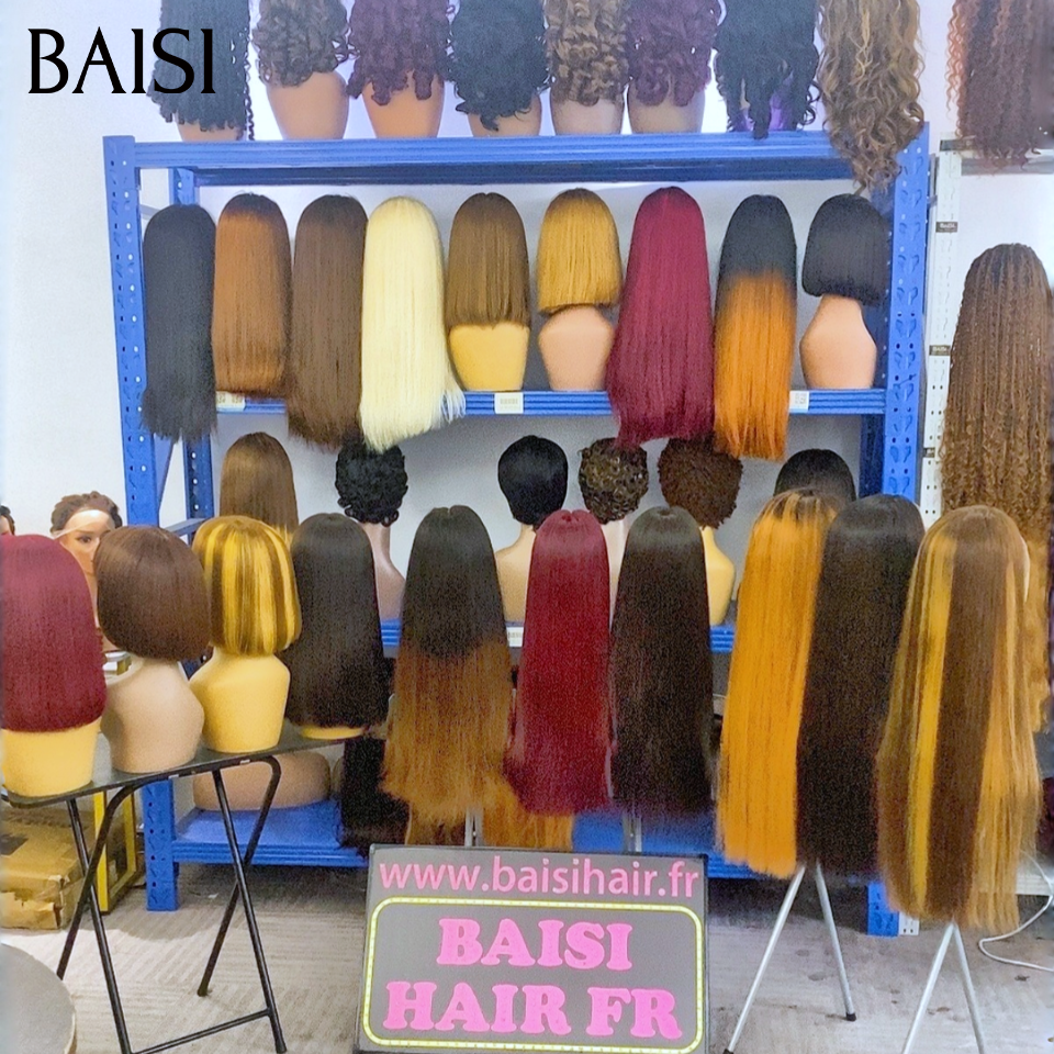 BAISI Prix d'usine 10 perruques 150€ (6 longues lisses 32p et 24p  + 4 courtes 10p et 14p ) couleurs facile à revendre soldes blended humains hair sans retour