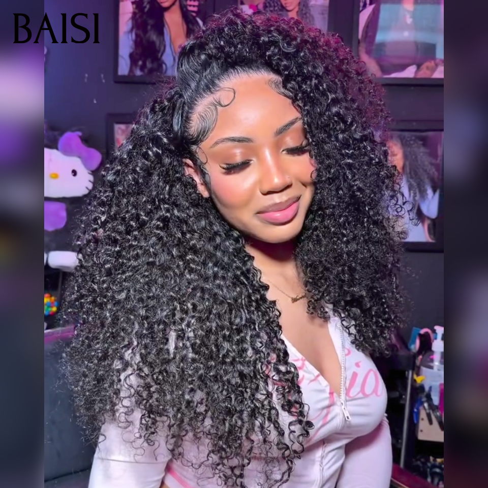 BAISI Nouvelle Arrivée Promo 100% Raw Hair curly wave 20 pouces en noir 128€ ou 13X4 lace frontal BOB curly wave 14 pouces Moitié Prix en couleur NOIR Mixte Miel  85€ 100% cheveux humains
