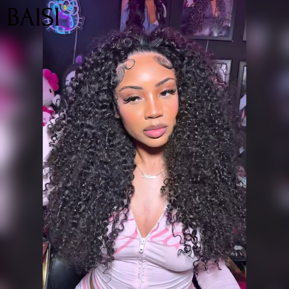 BAISI Nouvelle Arrivée Promo 100% Raw Hair curly wave 20 pouces en noir 128€ ou 13X4 lace frontal BOB curly wave 14 pouces Moitié Prix en couleur NOIR Mixte Miel  85€ 100% cheveux humains