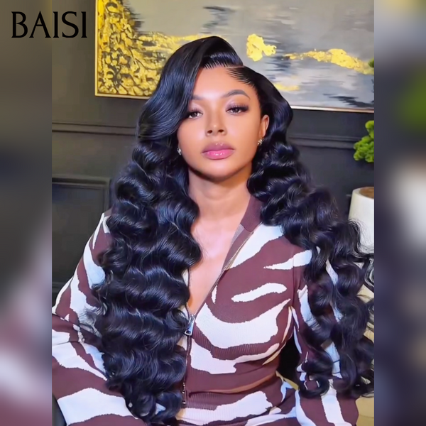 BAISI body wave frontale 20 pouces en noir 129€ ou 2 Perruques 210€ Moitié Prix lace Frontal  Lisse et curly wave 200% densité plus de 20 ans d' utilisations en 100% vrais cheveux humains
