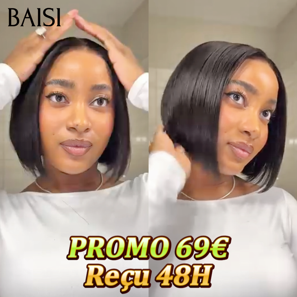 BAISI 4x4 lace frontal Perruques  couleur noir ou couleurs mixte 1B#30#27# wave 200% volume en 100% Cheveux humain