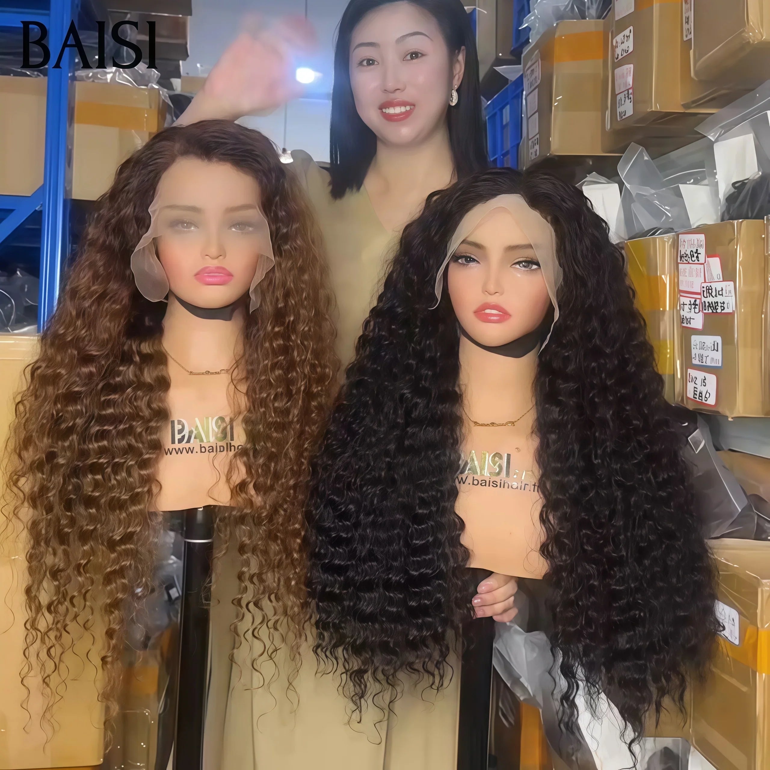 BAISI Set of 2 PROMOTION wigs in 100% real human hair €164 AND €120 (no code needed)