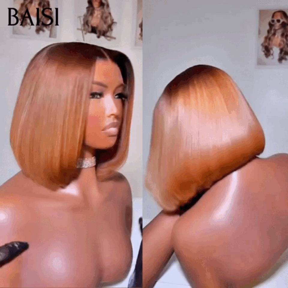 BAISI 2x6 Lace closure Perruque Lisse DE luxe Bob 100% Vietname Hair Couleurs Marron SDD BONE STRAIGHT En 100% Vrais Cheveux Humains