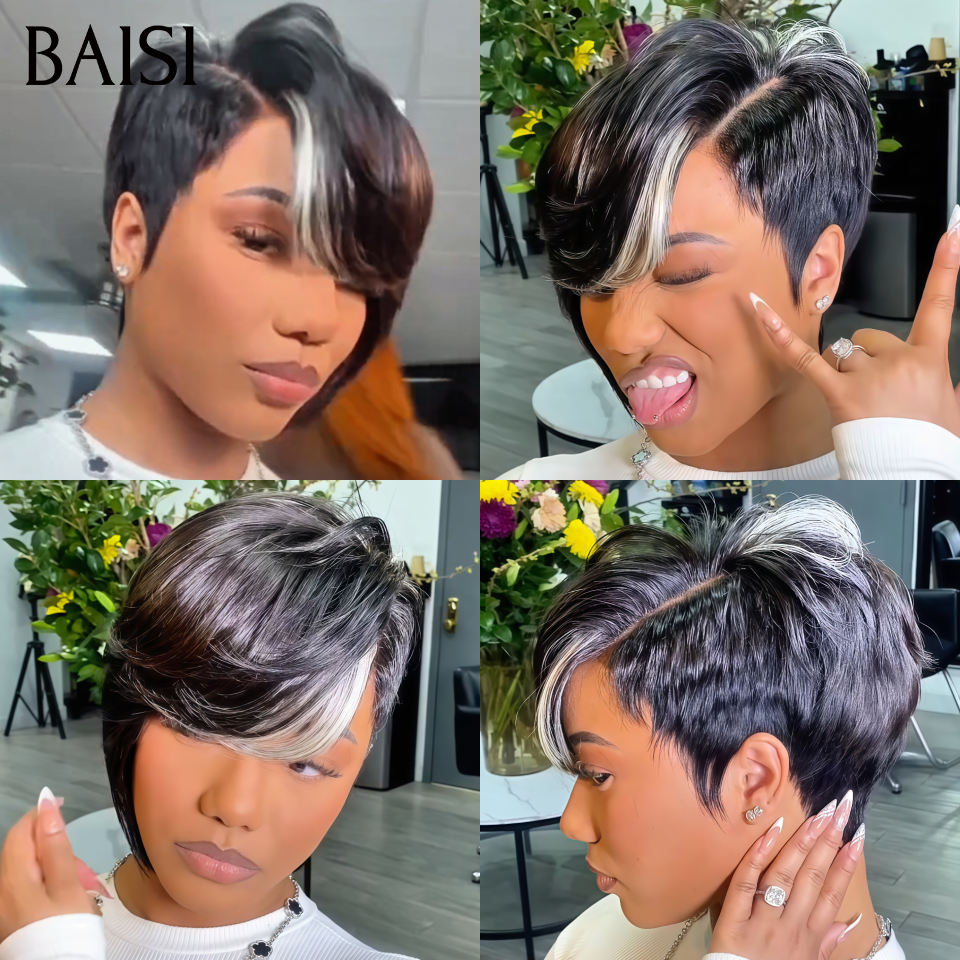 Grande Promo Collection Poivre et Sel 13×4 lace frontale Perruques arrivage Pixie pour l'été 75€ En 100% Vrais Cheveux Humains