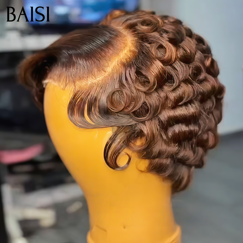 BAISI Perruque pixie chioma 4# marron Pixie sans lace 45€ ou Pixie avec lace 55€ en 100% Cheveux Humains