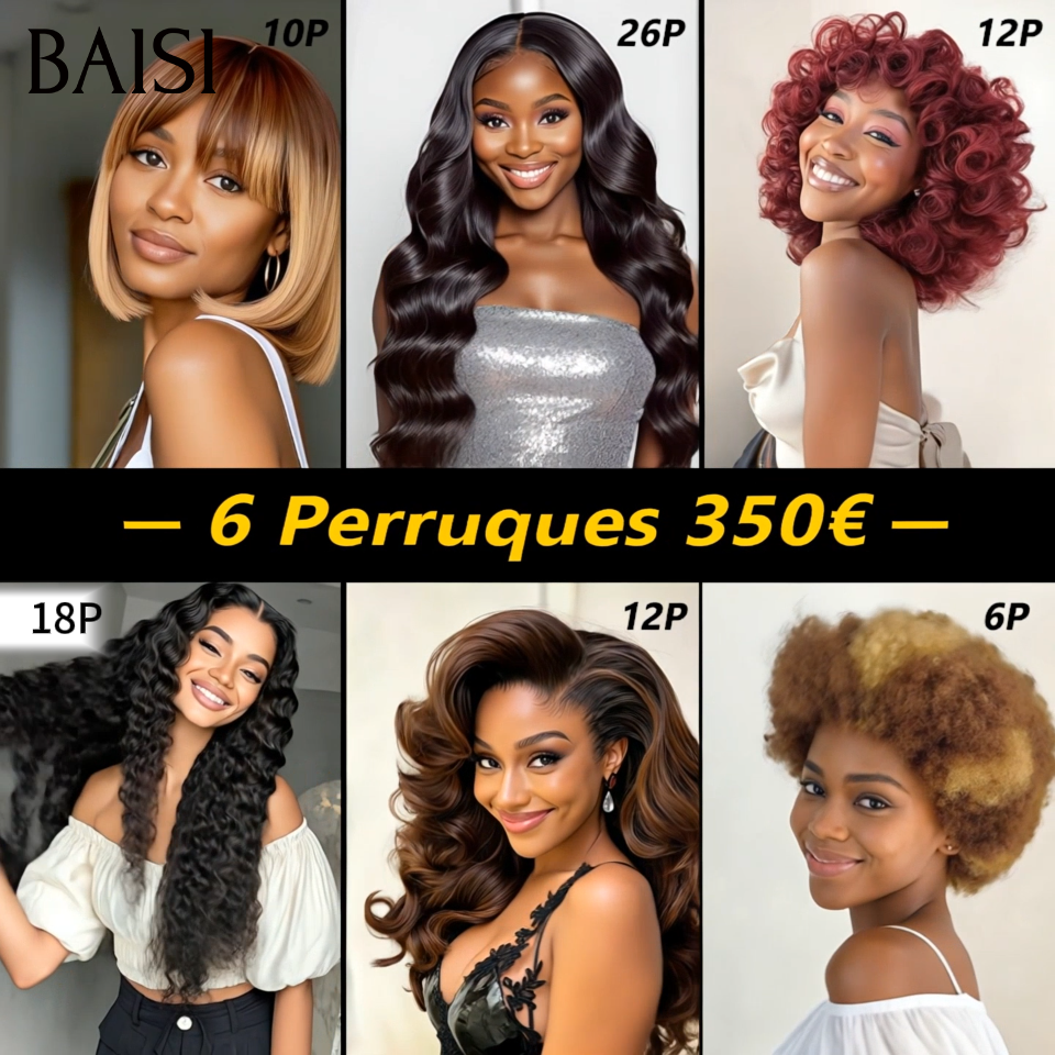 6 Perruques 350€ prix abordable pour business bcp de couleurs noir marron mixte bordeaux jolie texture lisse wave egg curly afro faciles à revendre 100% vrais cheveux humains