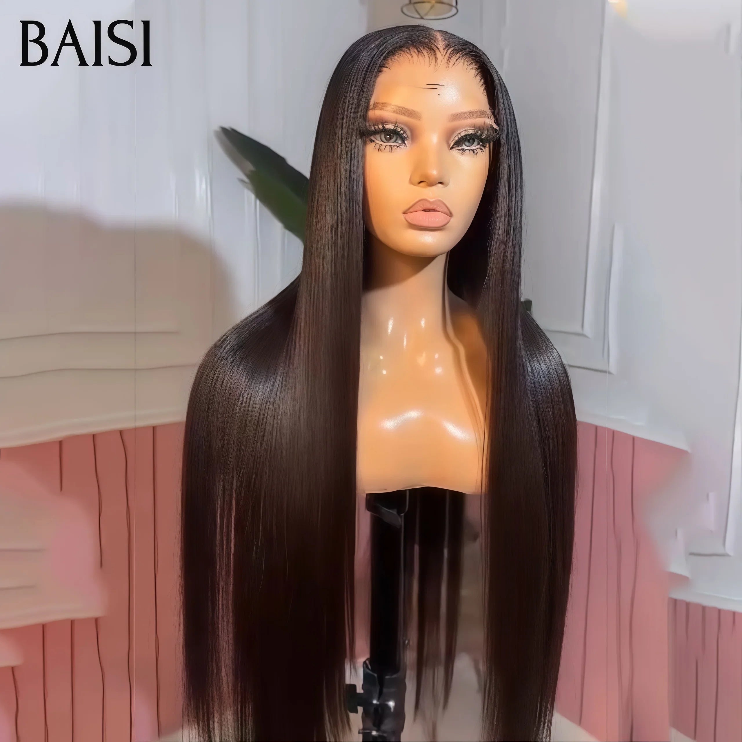 Parrucca di capelli indiani brasiliani di capelli umani al 100% con chiusura 4x4 BAISI di buona qualità