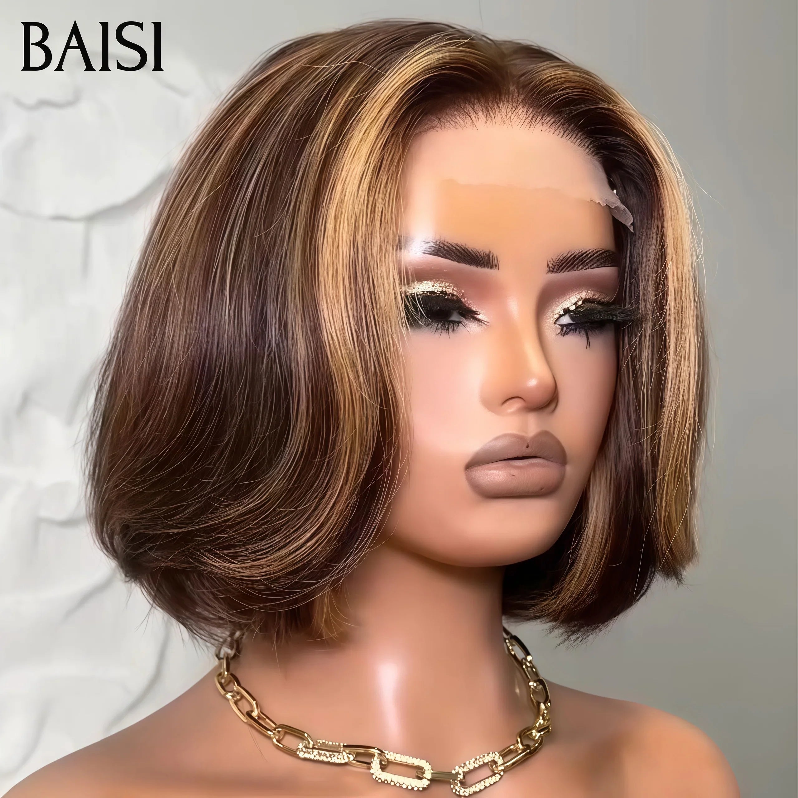 Baisi 15a sdd osso reto 300% densidade 13x4 luxo reto bob a1 perucas feitas por cabelo duplo desenhado