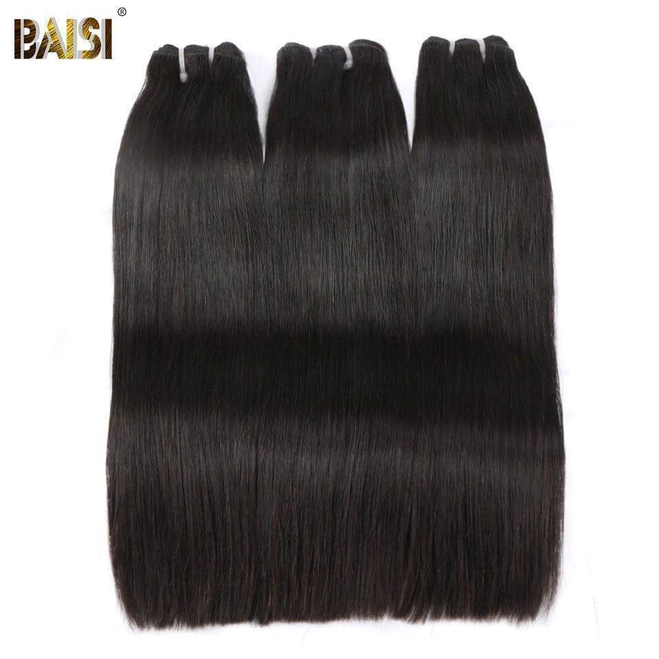 BAISI 15A Grade 3 Boules de Tissages Cheveux Vierges Lisse Straight de Luxe Haute Qualité en 100% Cheveux Humains Vietnam Hair 300 Grammes