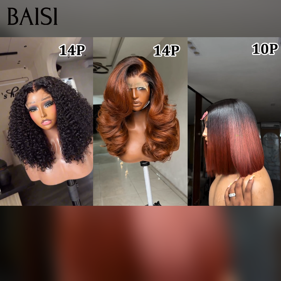 BAISI 3 Pour Revendre 249€ 13x4 lace frontale deep wave 14 pouces noir et de luxe lisse 10 pouces  1BT33# vietnam 100% cheveux raw hair
