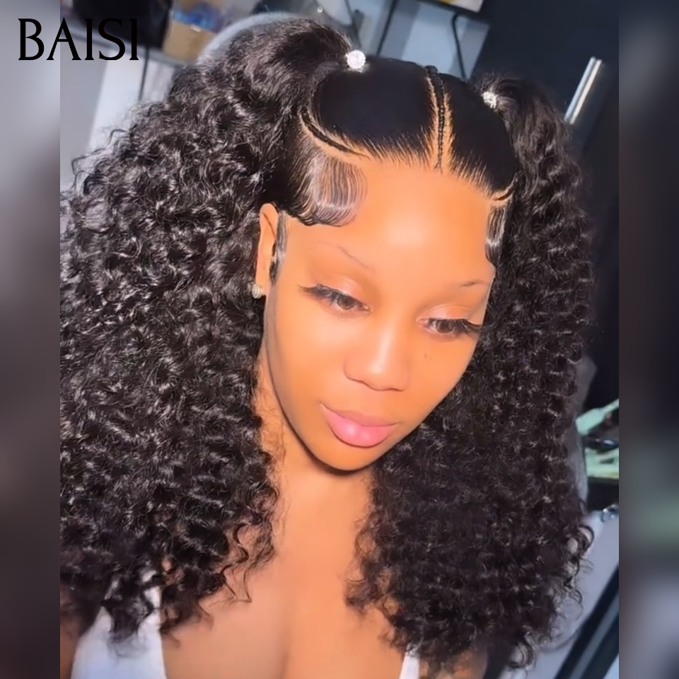 13x4 lace frontal Perruque 20 pouce 169€ en chignon bun Style illimité deep wave en couleur naturel 100% Cheveux Humain hair
