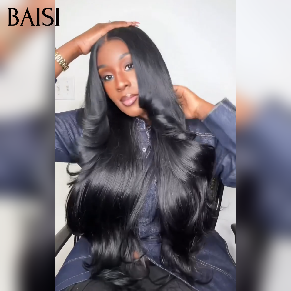 BAISI Grand Promo Lace Frontal Perruque 100% Raw Hair Body Wave 18 pouce 109€ ( Reçu 48H ) ou 20 pouce 119€ Aéré sans être chaud En Haut De Gamme En 100% heveux humains