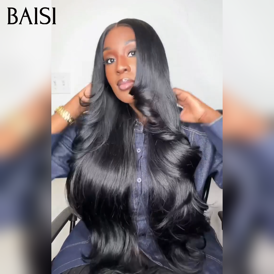 BAISI Grand Promo Lace Frontal Perruque 100% Raw Hair Body Wave 18 pouce 109€ ( Reçu 48H ) ou 20 pouce 119€ Aéré sans être chaud En Haut De Gamme En 100% heveux humains