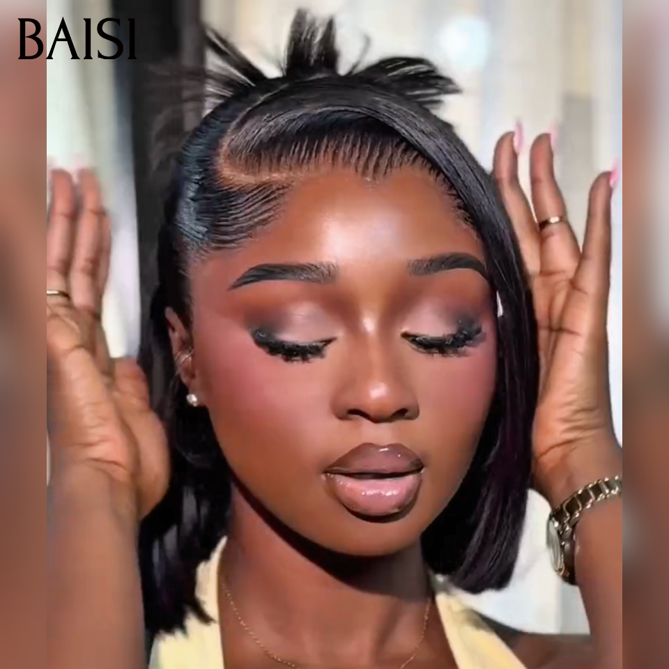 BAISI perruque BOB Coiffée vrais cheveux humains porter sans soucis sans colle enlever sans se faire mal commandé aujourd'hui première coiffée ou Perruques Chioma Prix 3 perruques 65€ Moitié Prix Pixie finger wave 3 couleurs