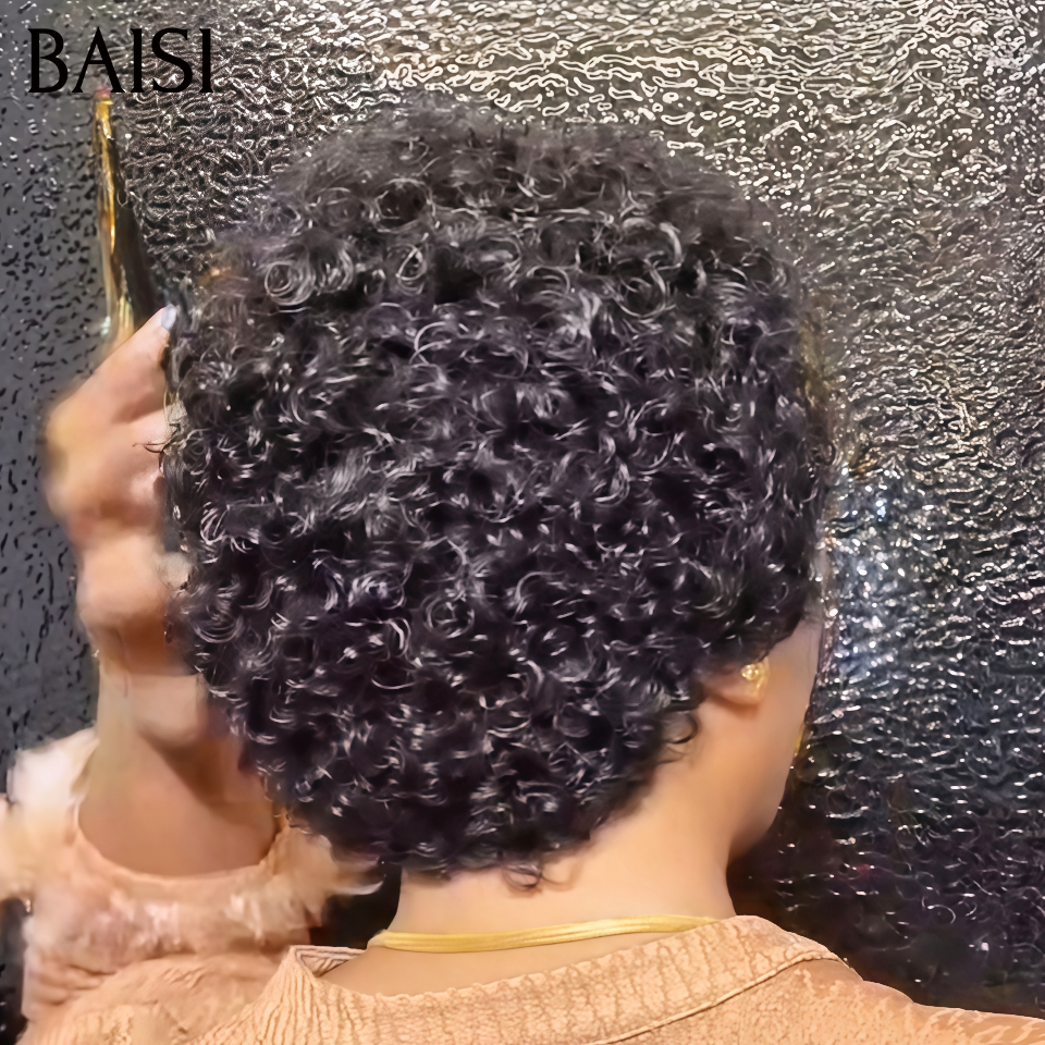 BAISI perruque curly frontale 56€ grâce à la vidéo de la cliente satisfaite n'attendez plus commandez maintenant ce modèle cheveux humains