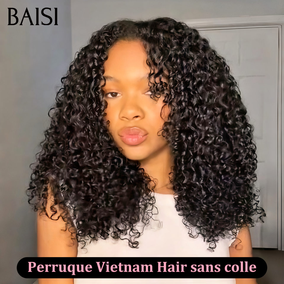 Perruque Cheveux Vietnam humains 250% densité Glueless Sans Colle, 5x5 Lace pré-découpée sans colle, facile à porter en 100% cheveux humains