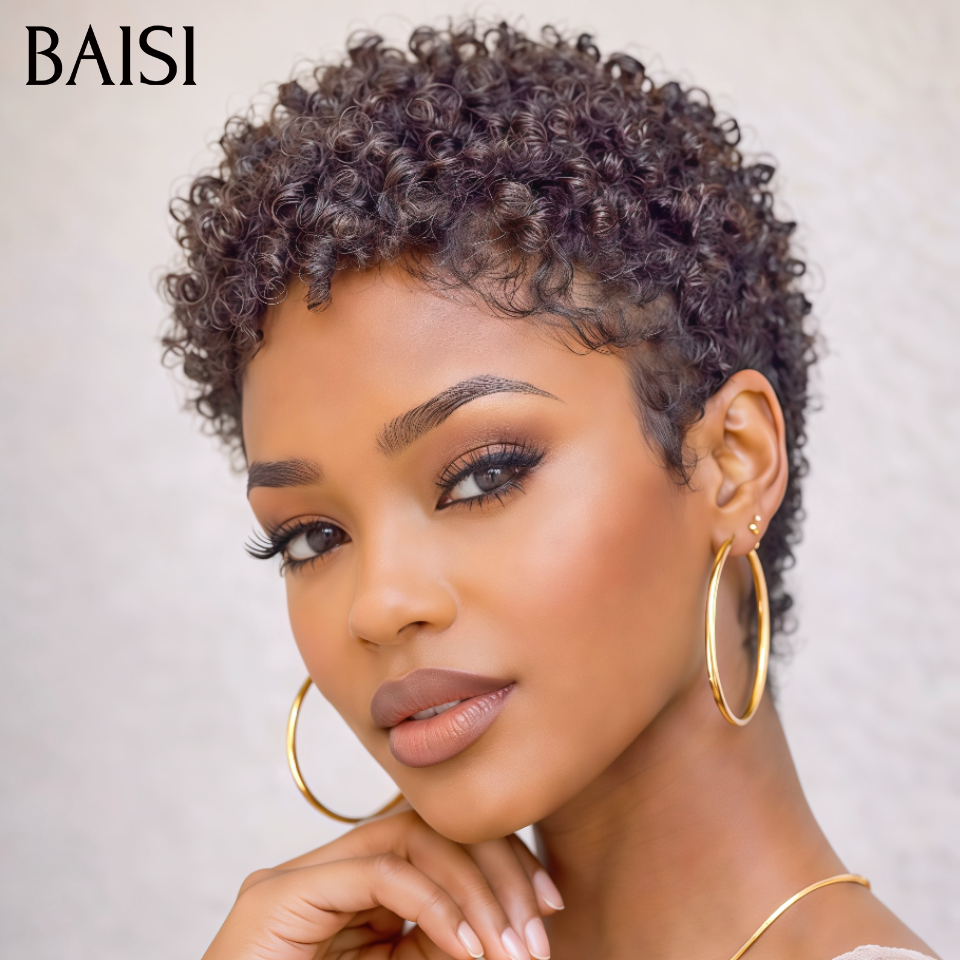 BAISI vendita flash 8 parrucche in 100% veri capelli umani 399 euro pixie e curly wave e Body wave