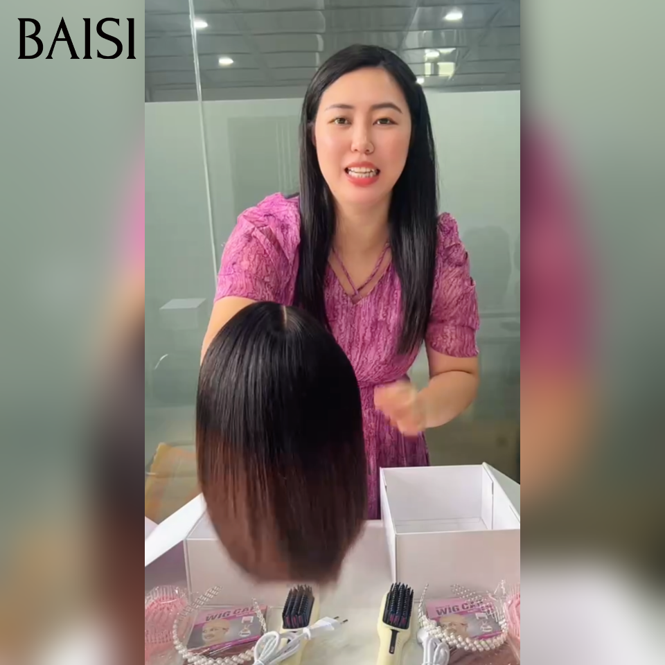 BAISI 2X6 lace Perruque 10 Pouces  100% VIETNAM HAIR Lisse BOB en couleur NOIR MARRON et Mixte Miel de luxe  en 100% Cheveux Humains