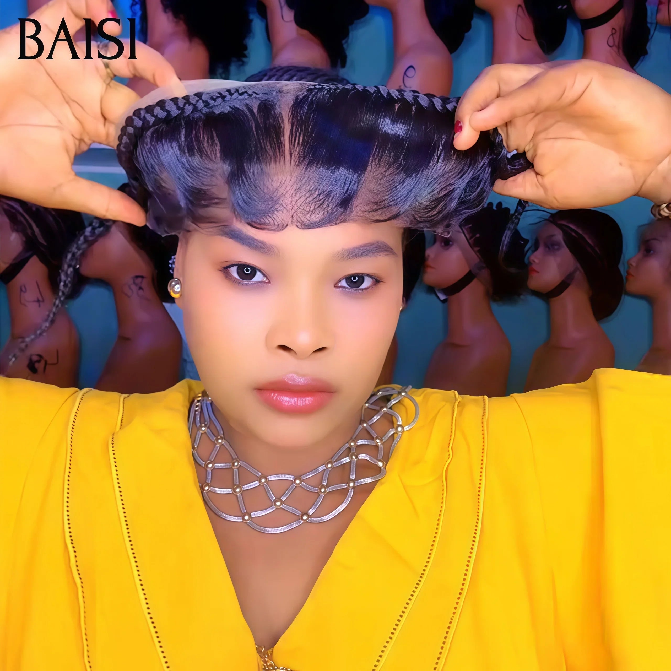 BAISI  100% comme la video 55€  Grande lace frontale avec natte prête à porter sans colle simple et efficace résultat beau et naturel