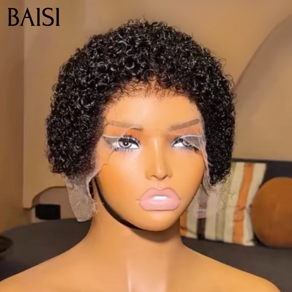 BAISI Frontale in pizzo 13x4 onde ricce 49€ o GRANDE SALDI Pixie #905 afro riccio 69€ 2 Parrucche Pixie Lace Frontale 139€ In 100% Capelli Umani