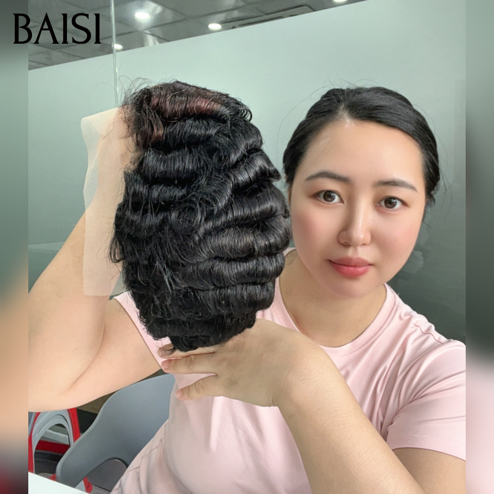BAISI 13x4 frontal em renda sem cola 89€ ou lote de 2 perucas de cabelo humano, peruca lisa longa, mais peruca body wave e curly wave 26 polegadas
