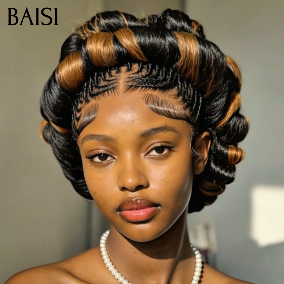 BAISI Coiffure Perruques full lace couleur Prête à porter chignon et personalisation comme sur la vidéo 100% identique