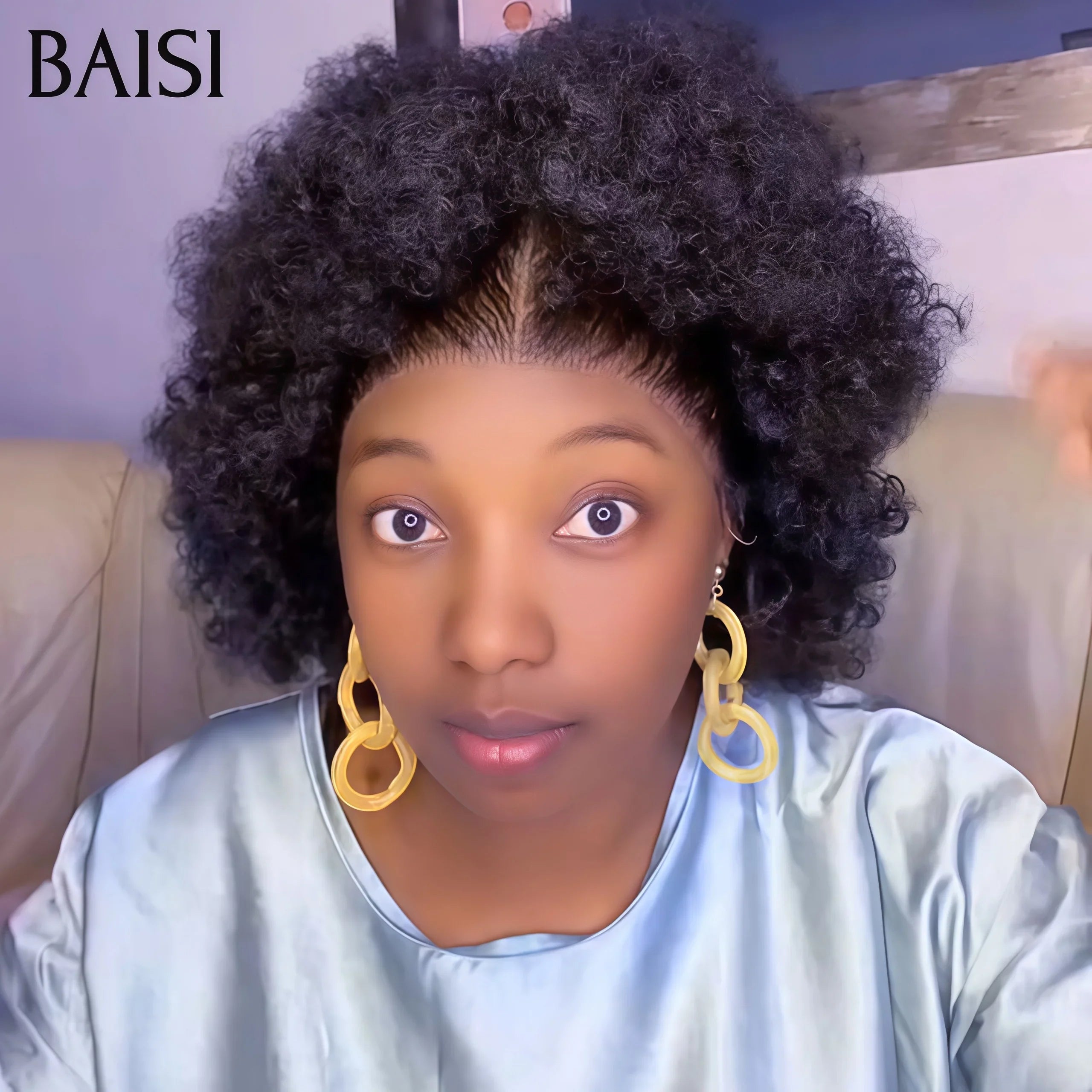 BAISI Grande SOLDES 12 pouces Lace Frontale avec natte prête à porter sans colle simple et efficace résultat beau et naturel 1 Frontale Natte + 1 Perruque afro 89€