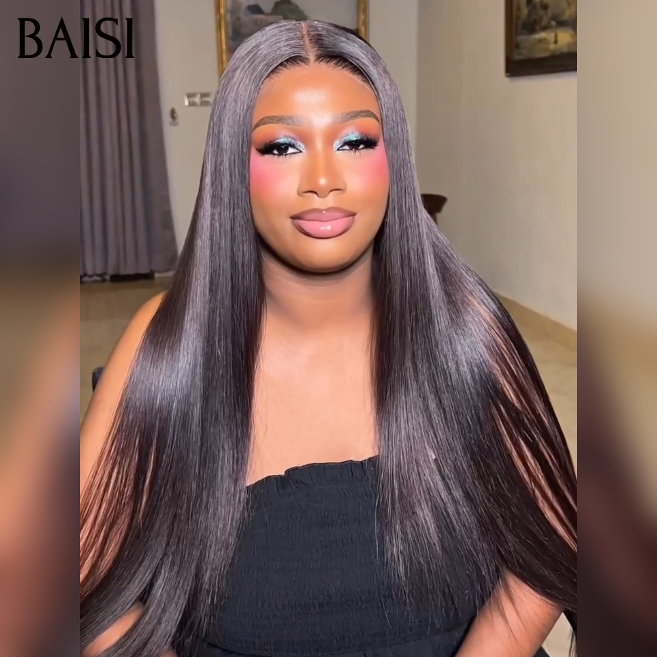 BAISI 2 Frontal Wigs €340 Glueless Easy to Wear in 100% real human hair Lace already cut Code: FR20