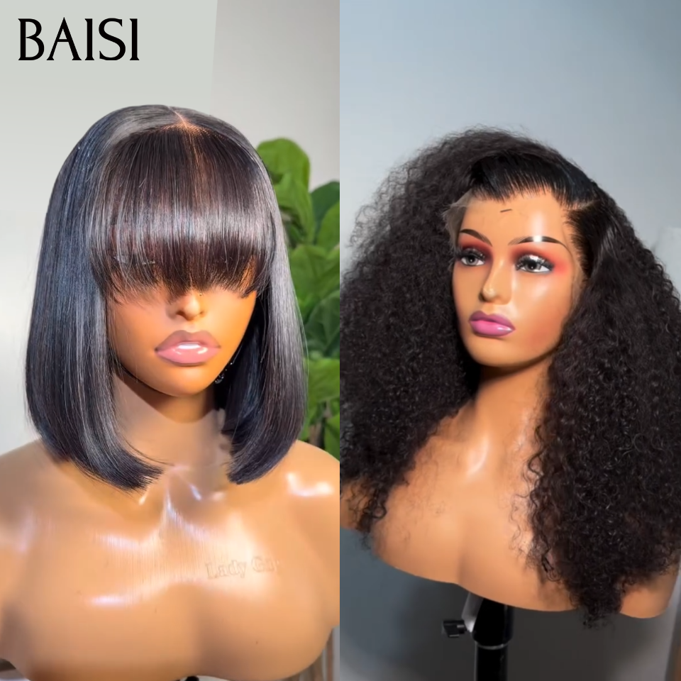 BAISI promo Lot de Perruques en Gros Achetez 2 = Gagner 3 Très Bonne Qualité Différentes Modèles Différents Styles  en 100% Cheveux Humains