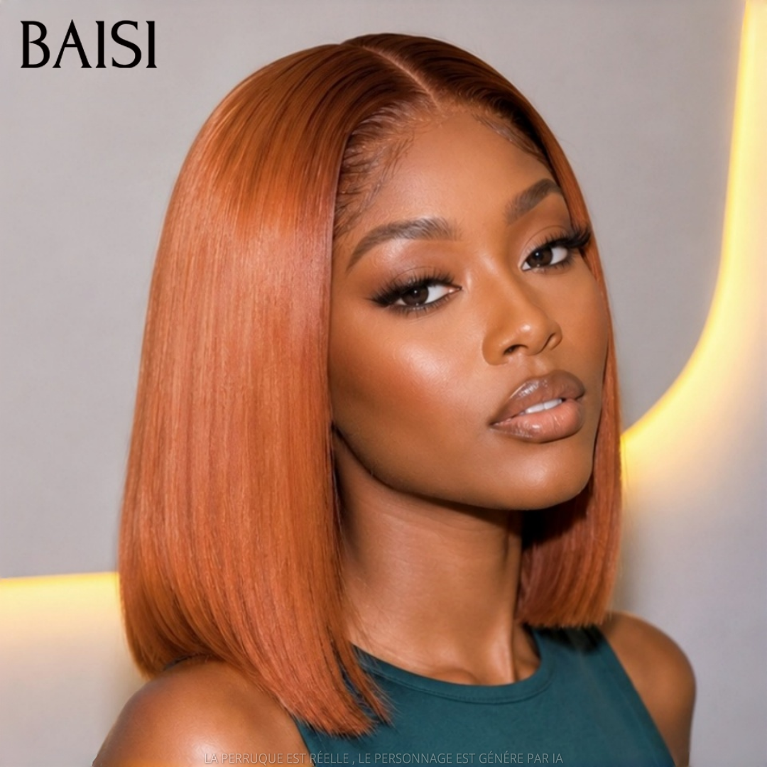 BAISI Lot de 3 Perruques Pixie Bouclée + Bob lisse Marron Rouge Bordeau et Noir 148€ Mixage Très Rentable pour Revendeurs en 100% Cheveux humains