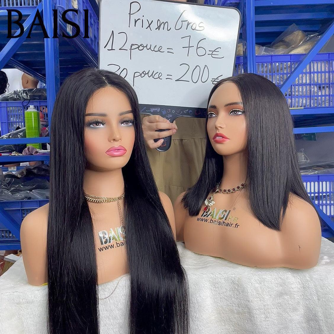 BAISI Achetez 2 perruques minimum au prix d'usine fournisseur 13X4 lace frontal deep wave 24P 129€ ou 4X4 lace closure 30 pouces ou 2X6 lace 12 pouces  bob lisse en France TVA 0€ en 100% vrais cheveux humains (Pas Besoin De Code)