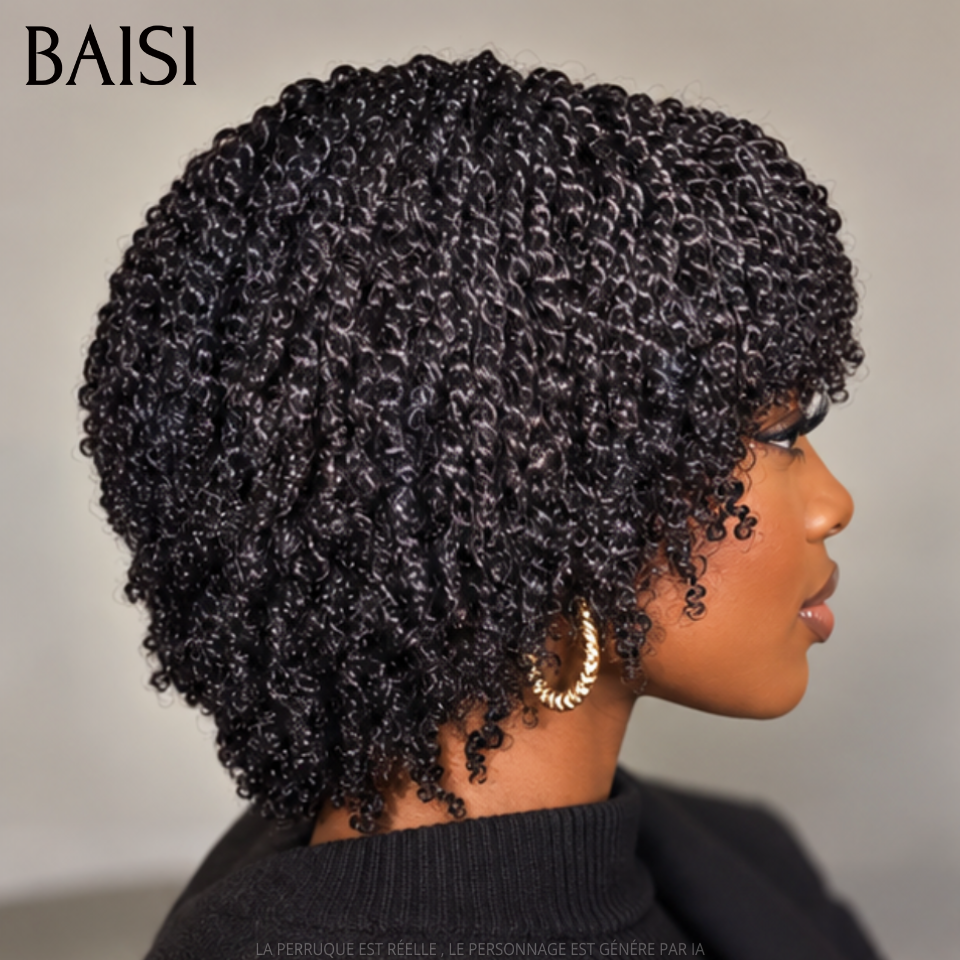 BAISI Perruques avec coiffure tressée natte 13x4 Frontal 99€ ou Full lace 189€ Vidéo 100% Réelle en 100% cheveux humains