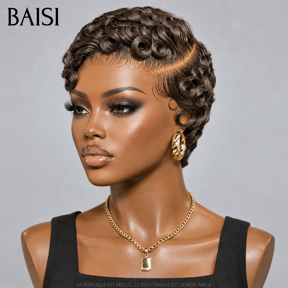 BAISI Lot de 4 Quatre Perruques Facile à Revendre en France Modèles Mélangées En 100% Cheveux humains Reçu 48H TVA 0€