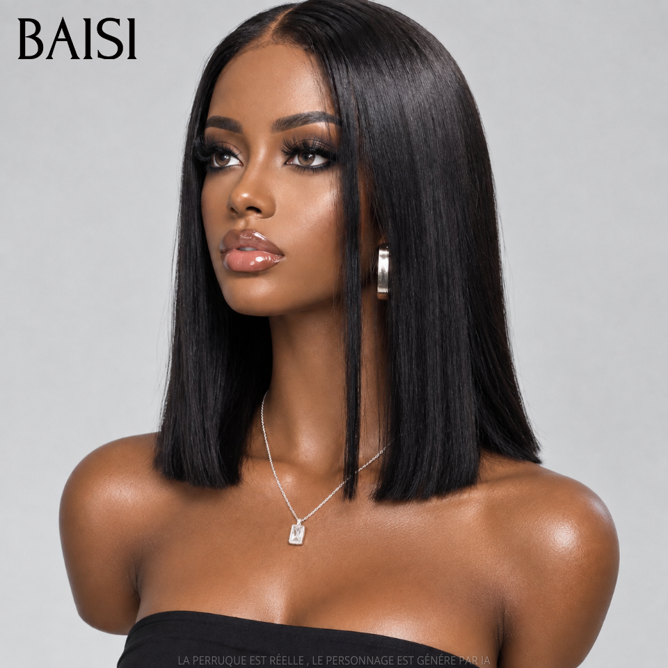 BAISI Lot de 4 Quatre Perruques Facile à Revendre en France Modèles Mélangées En 100% Cheveux humains Reçu 48H TVA 0€