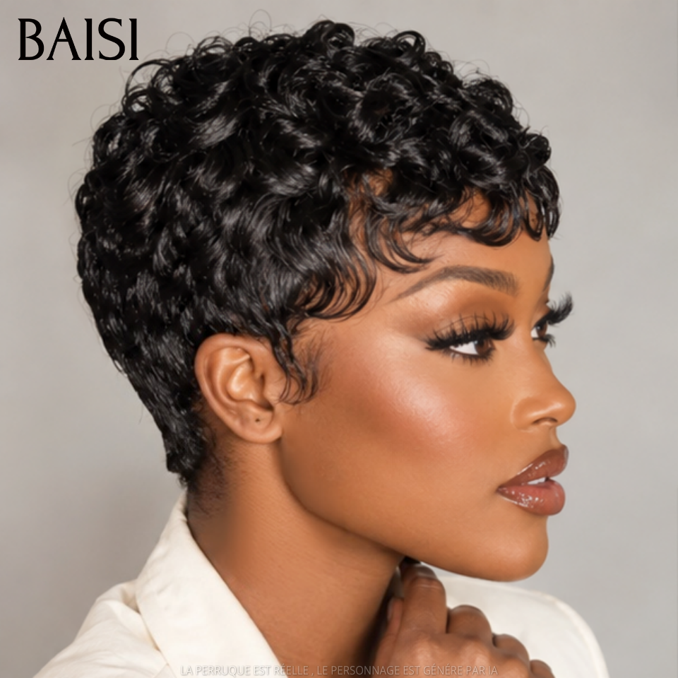BAISI Achetez 32 pouces + 2 Pixies gratuite =279€ Moitié prix Perruque Longues en 100% Cheveux Humains