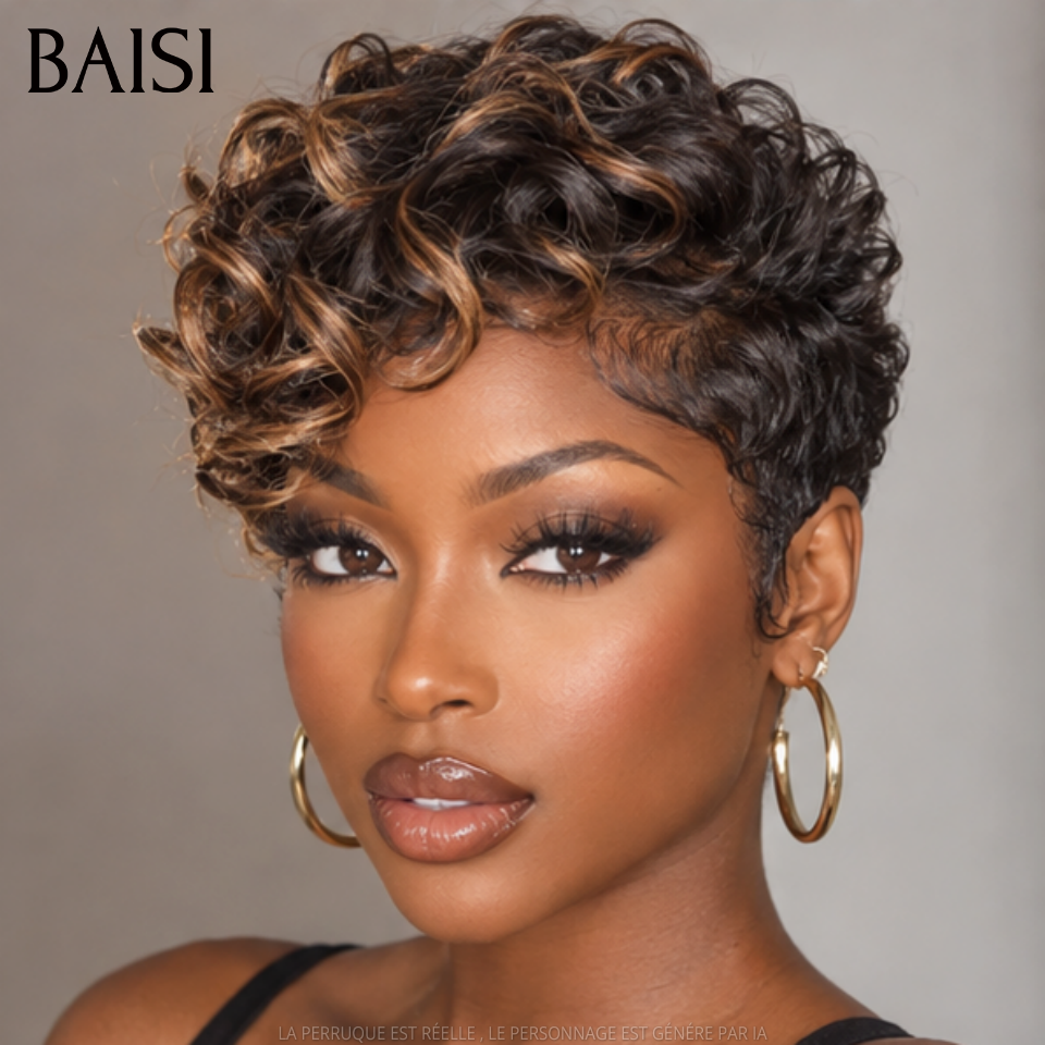 BAISI Achetez 32 pouces + 2 Pixies gratuite =279€ Moitié prix Perruque Longues en 100% Cheveux Humains