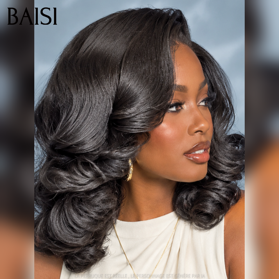 BAISI Perruques BOB PROMO Offre spéciale 13x4 lace frontal egg wave 12 Pouces et curly wave 14 Poucesen 100% vrais cheveux humains