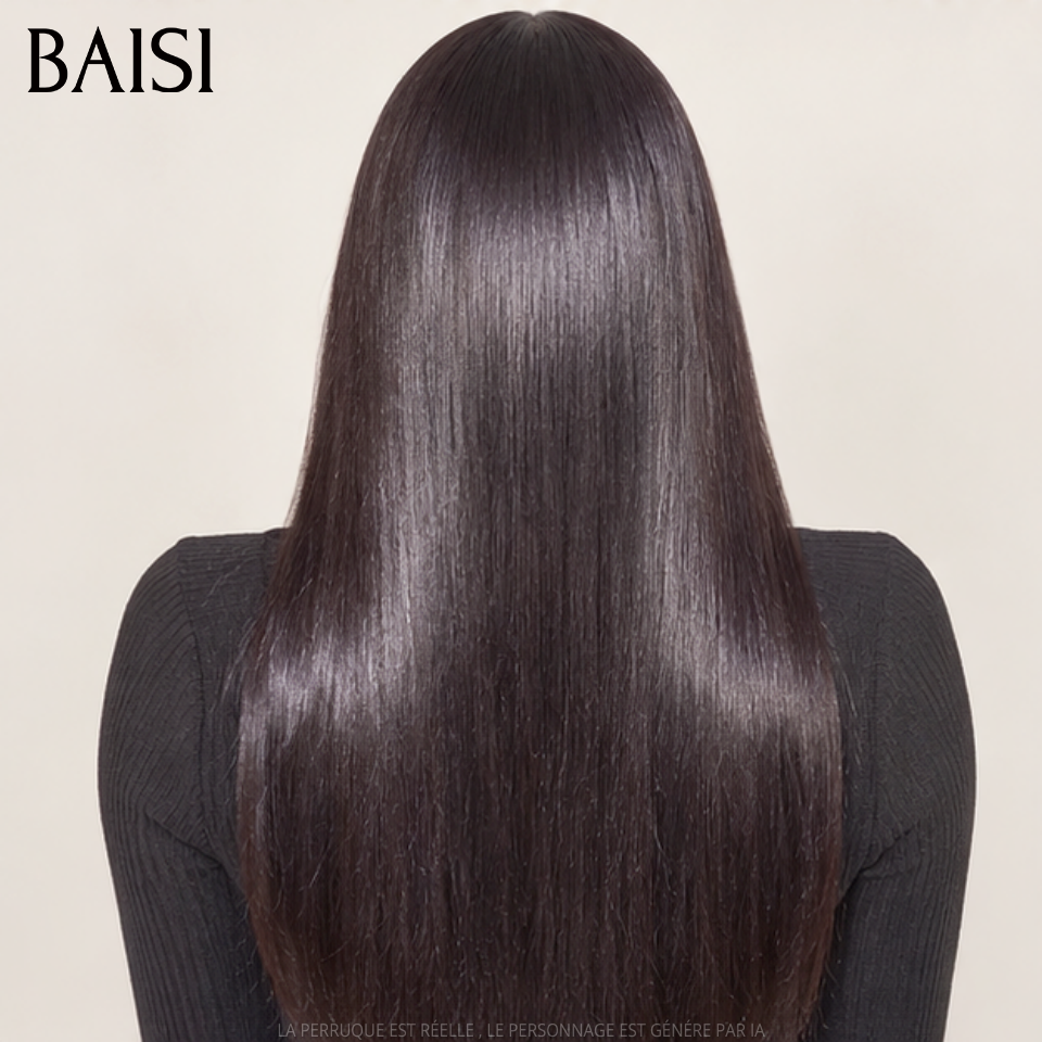 BAISI 2X6 lace closure Perruque lisse NOIR  moitié prix 14 Pouces DE luxe Vietnamese Hair en 100% Cheveux Humains MP50