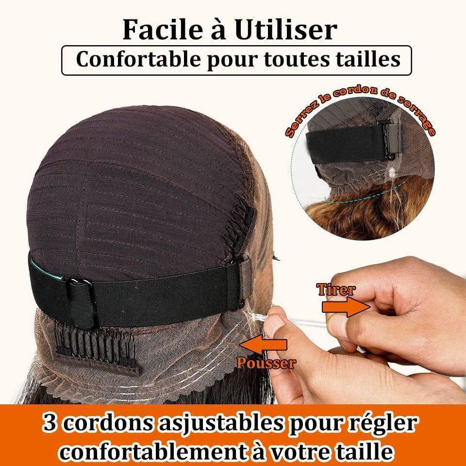 BAISI Upgrade Invisible Strap 360 Frontal Body Wave Verstellbare unsichtbare und verstellbare Saiten Vorgezupft Kein Kleber erforderlich 250 % Dichte in 100 % Rohhaar Spitze bereits geschnitten