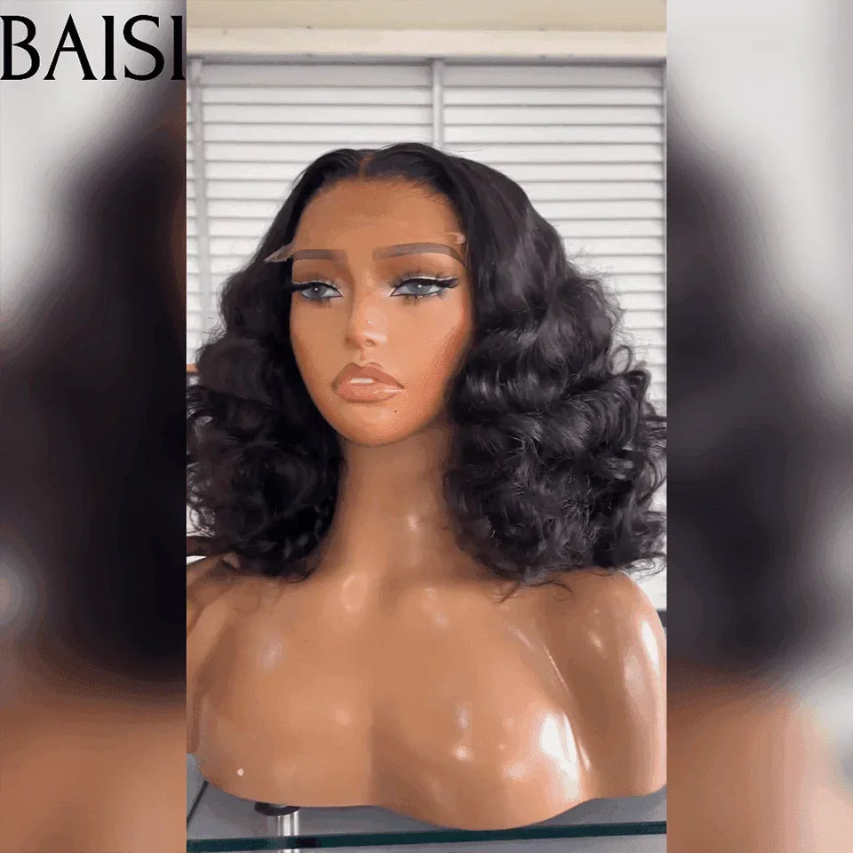 BAISI Wig 4X4 Lace BOUCLE Wave 16 Inch €109 Lots of Volume 250% Density In 100% Raw Hair B
