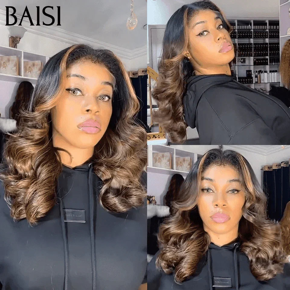 Baisi 4x4 peruca de renda encaracolado onda natural 16 polegadas 250% densidade em alta qualidade com cabelo de bebê natural 100% cabelo humano real 4c linha fina fr38