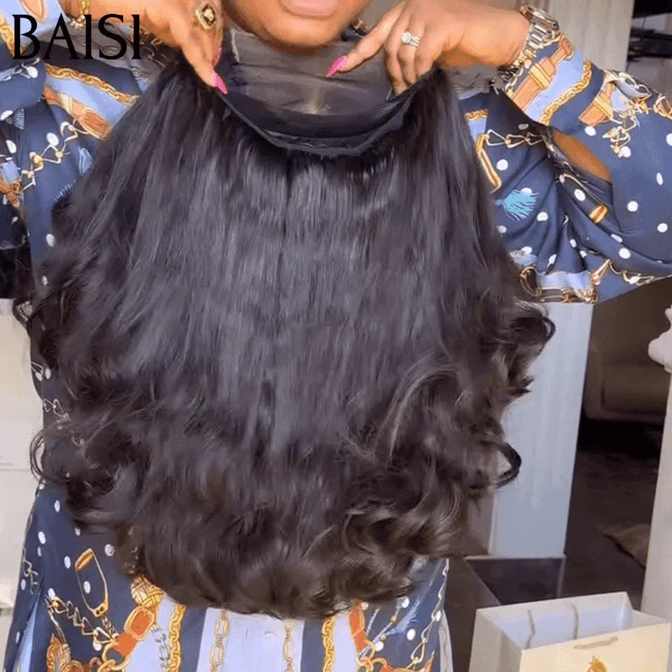 BAISI Wig 5X5 Egg wave 1B# 135€ 16 inches 300% high density personalized in 100% Human Hair